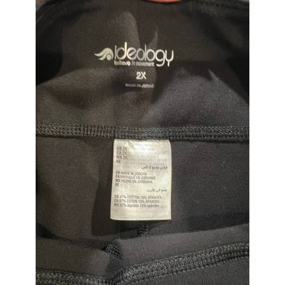 ID Ideology Size Plus 2X Leggings Colorblocked Cropped Storm Black A010097 - Picture 8 of 12